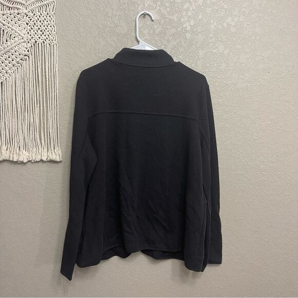 NWT Womens SZ 3 equal 8-10 Joan Vass Blazer quilted Black button jacket - Picture 2 of 7